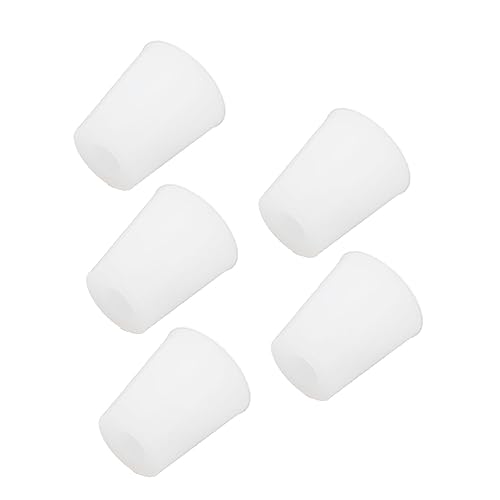 KICHOUSE Sealing Silicone Lids 5pcs White Silicone Plugs for Food Grade and Lab Use