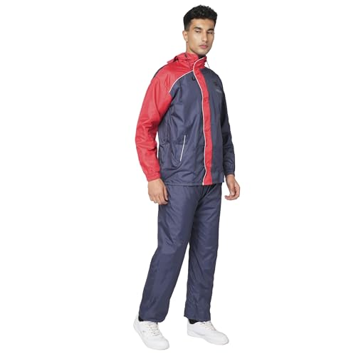 Image of Citizen Hooded Raincoat for Men Women Waterproof for Bike Riders 180T Micro Fabric Lightweight Stylish Sealed Hood, Large Pockets, Heavy-Duty Zippers Rainwear with Carry Pouch-CR013