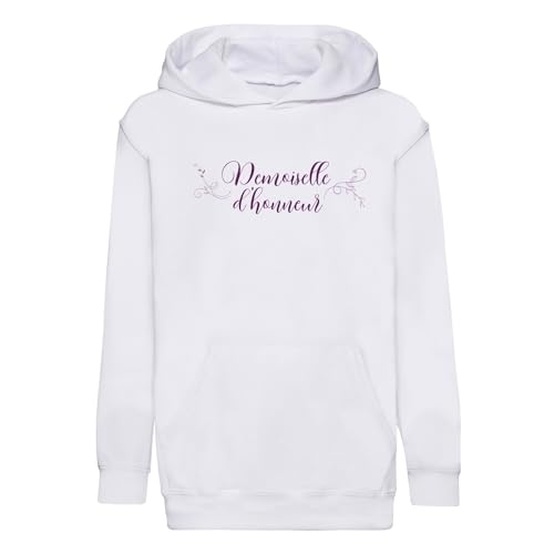 Sweat à capuche enfant demoiselle d'honneur premium en coton bio pour cortège mariage