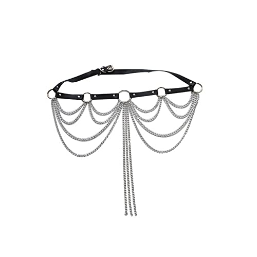 Cadena para el vientre de cuero accesorio para el cuerpo de 120cm