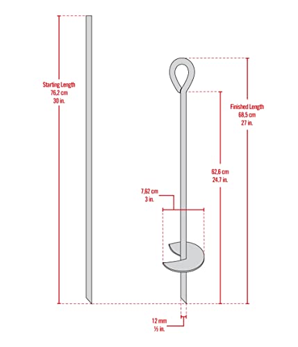 Shelterlogic 10075 Shelterauger 4-Piece 30-Inch Reusable Heavy Duty Steel Earth Auger Anchor Kit thumb #2