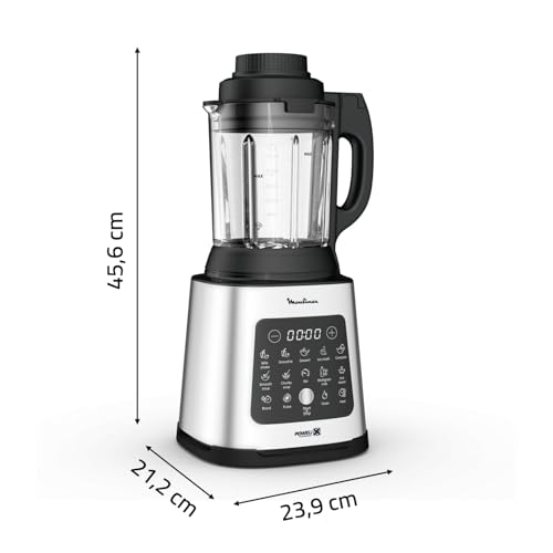 Miniatura 8 de Moulinex Perfectmix Cook - Batidora De Vaso De 1400w, 10 Programas Automáticos, Cuchillas Extraíbles Powelix, Capacidad 2l, Alto Rendimiento, Cocina Saludable,App Moulinex 300 Recetas, Lm83sd
