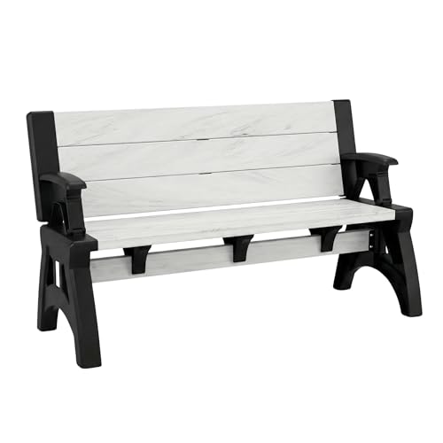 Convert-a-Bench 2-in-1 Outdoor Bench & Picnic Table - Foldable, Weather-Resistant