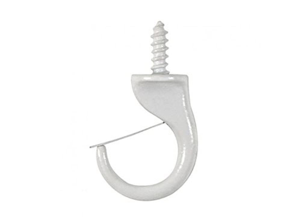 Merriway White Bh05606 (4 Pcs) Safety Type Cup Hook, 32Mm - Pack Of 4 Pieces
