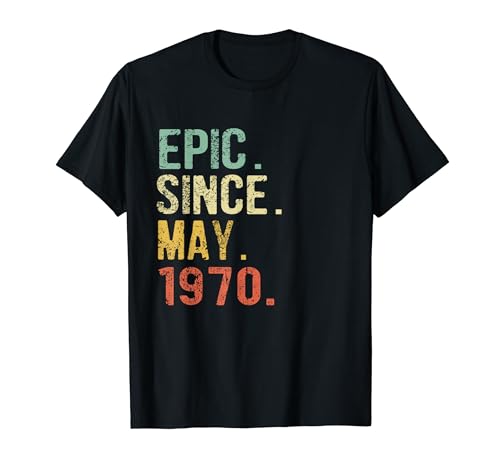 54 años épica impresionante desde mayo de 1970 54 cumpleaños Camiseta