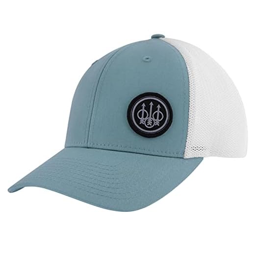 Beretta Men's Tk Flexfit Mesh Back Hunting Casual Trucker Hat, Smoke White, Large
