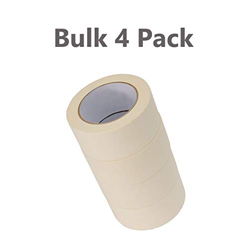 Image of Lichamp Wide Masking Tape 2 inches, White Masking Tape Bulk Multi Pack, General Purpose & High Performance, 1.95 inches x 55 Yards x 4 Rolls (220 Total Yards)