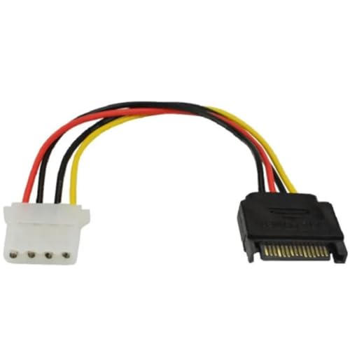Cable SATA de 15 pines hembra a Molex 4 pines para conectar discos nuevos en fuentes antiguas