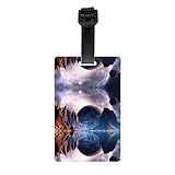 Tamaño adecuado: etiqueta de equipaje de 5,4 x 8,5 cm, correa de muñeca desmontable de 17,5 cm, adecuada para tu maleta.