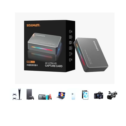 Convertidor de video 4K 60Hz, captura y grabadora de video, transmisión en vivo a YouTube/Facebook/Tiktok para consola Xbox y PS5, interfaz USB 3.2/Gen1/HDMI2.0