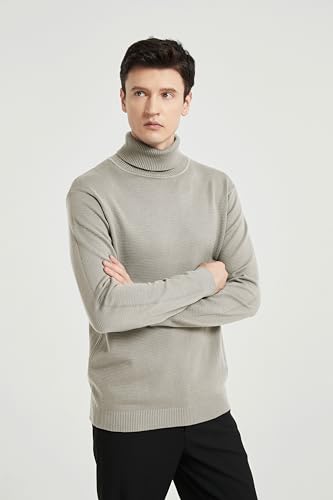 Isle Bay Linens Men's Turtleneck Sweater, Slim Fit Pullover Sweaters for Men Roll Neck Sweater Long Sleeve Sweater2