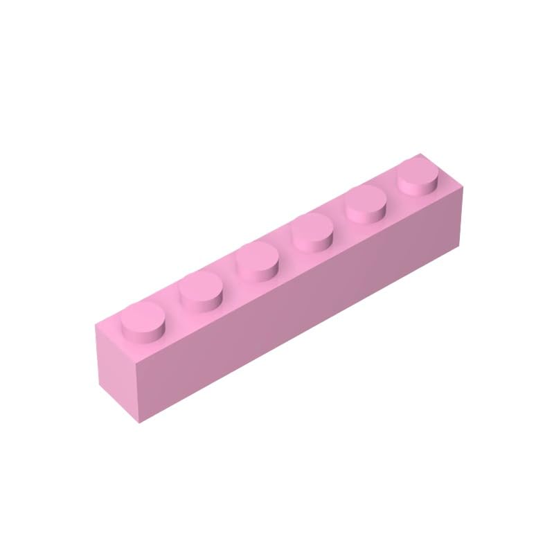 3009 Basic Bricks Brick 1x6 50 Pieces GDS-535 Compatible with Lego Building Blocks Color:Bright Pink — image 1
