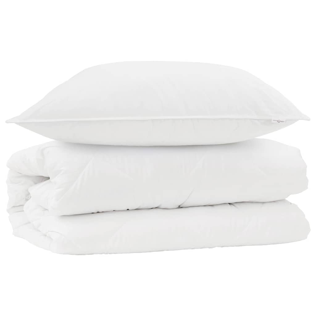 Generico Set di Piumoni con Cuscino 2 PCS Bianco Microfibra,Biancheria,Lenzuola e Coperte,Trapunte e piumini-3376814