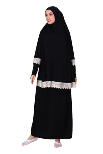 Image of Muslim Dresses for Women, Two-Piece Long Sleeve Islamic Prayer Dress, Hijab