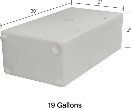 Image of 19 Gallon RV Fresh Water Tank, Potable Water Storage Tank for Drinking, Cooking, Cleaning, Showering, for Campers, Trailers, Motorhomes, RVs, Cube Shape, 30 inch x 16 inch x 10 inch (WT-5450)