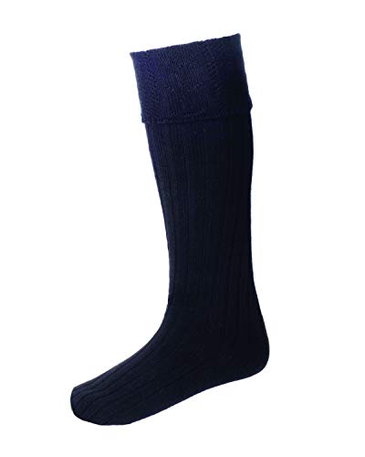 black kilt hose - Glenmore Kilt Socks (Large (11-13), Black)