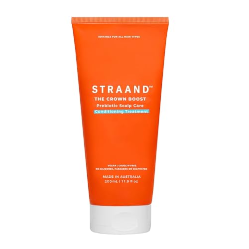 Straand Crown Boost Conditioning Treament - Hydrating Hair Mask or Daily Deep Conditioner for Dry Damaged Hair & Scalp Detox - Sweet Almond Oil for Healthy, Shiny Hair - Vegan (6.8 oz)
