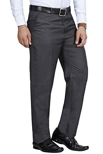McHenry Men's Solid Formal Regular Fit Stretchable Wrinkle Free P...