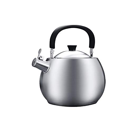 Bouilloire induction en acier inoxydable épais 4,5L avec sifflet de sécurité