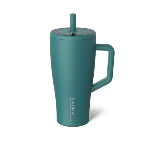 Image of BruMate Era 30 oz Tumbler with Handle and Straw | 100% Leakproof Insulated Water Bottle Tumbler with Lid and Flexible SoftSip Straw | Made of Stainless Steel | Cup Holder Friendly | 30oz (Juniper)