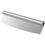 uxcell Pizza Cutter Stainless Steel Slicer Non-Stick Dessert Cutting Tool for Pastry, Cake, Dough, Vegetables, Fruits Big