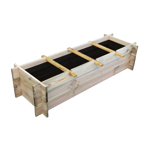 Onlywood Orto Rialzato 4 Scomparti 120x40x36 cm