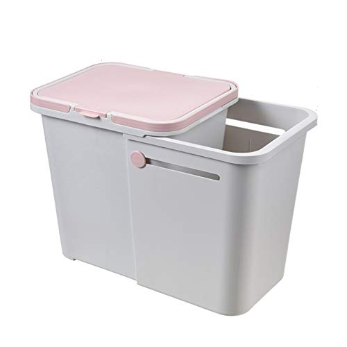ASumPio Papelera De Clasificación Escalable Papelera Grande para El Hogar con Tapa Papelera con Tapa De Cierre con Tapa Y Mecanismo De Empuje Papelera De Clasificación De Plástic,
