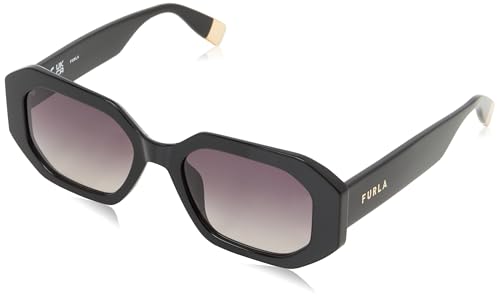 Lunettes de soleil Furla Sfu815 noir brillant 54/19/140 pour femme