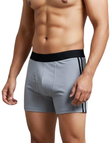 Image of James & Harper Men's Trunk Underwear with Branded Waistband Pure Cotton Ultrasoft Waistband Pack of-2 (L-Size 90cm)