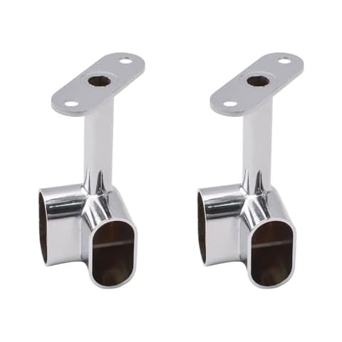 INCREWAY Corner Closet Rod Support Bracket, 2PCS 90 ° Heavy Duty Wardrobe Accessories Clothes Rail Flange Seat for Cabinet Wardrobe in Bedroom Bathroom, Silvery Cover