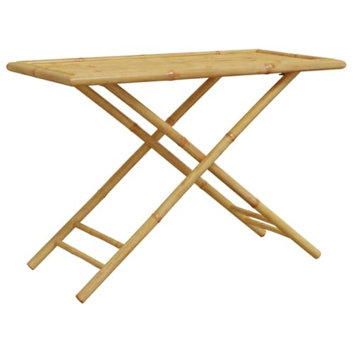 vidaXL Table de Jardin Pliable 110x55x75 cm Bambou, Table de Jardin en Bambou, Table de Patio, Meuble d’extérieur, Table d’extérieur, Meuble de Jardin