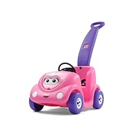 Step2 Push Around Buggy Kids Push Car, Ride On Toy, Stroller Substitute, Includes Seat Belt & Horn, Made of Durable Plastic, Max Weight 50 lbs., For Toddlers 1.5-4 Years Old, Pink