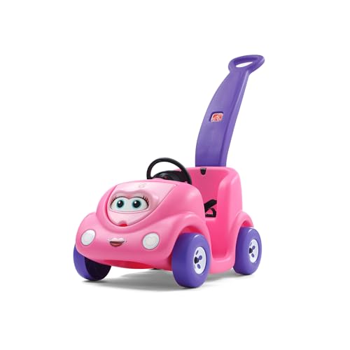 Step2 Push Around Buggy Kids Push Car, Ride On Toy, Stroller Substitute, Includes Seat Belt & Horn, Made of Durable Plastic, Max Weight 50 lbs., For Toddlers 1.5-4 Years Old, Pink by Step2 - Used condition - US$50.79