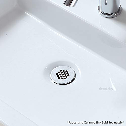 Decor Star PU-005-TC 1 1/2" Bathroom Faucet Vessel Vanity Sink Grid Drain Stopper Strainer Without Overflow Chrome