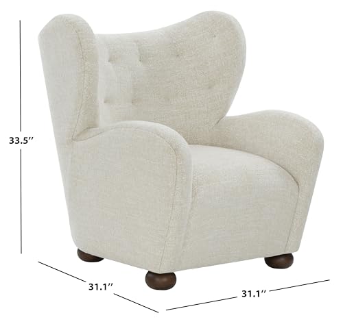 Sillón clásico chenille color topo miniatura 3