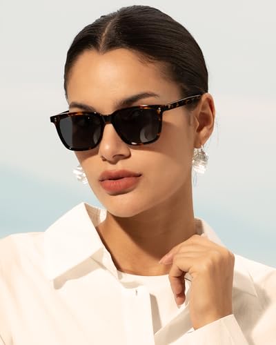 Carfia Chic Retro Polarized Sunglasses for Women Men, 100% UV400 Protection