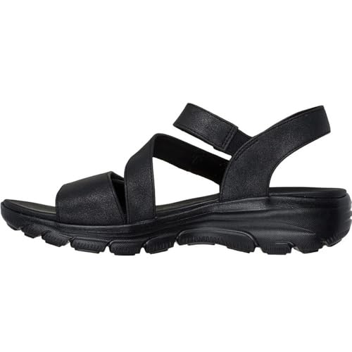 Skechers Donna Relaxed Fit: Easy Going - All Day Chic Sandali In Nero, Taglia 38, Vegan - 5