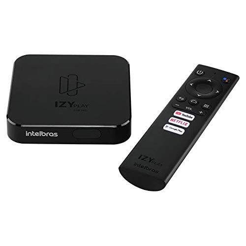 SMART BOX ANDROID TV IZY PLAY, intelbras, Preto