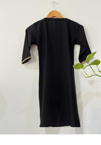 عباية سوداء للبنات من رحمة، موديل مفتوح/مغلق مع وشاح للرأس، قماش نيدا، مقاسات من 9 اشهر الى 18 سنة (تصميم مغلق، 5 سنوات)