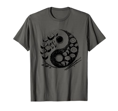 Yin Y Yang Sushi - Vintage Chino Símbolo Sushi Amante Camiseta