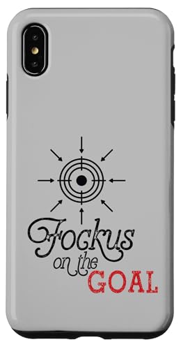 Focus on the Goal Target Graphic Motivation Discipline Quote �X�}�z�P�[�X iPhone XS Max �p