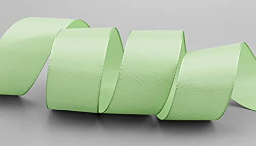 finemark 50 m x 40 mm Taffeta Ribbon Lime Green Pastel Green Light Green Decorative Ribbon Gift Ribbon Fabric Ribbon Table Decoration Wedding Easter Ribbon Visco Taffeta Card Making Crafts - Image 4