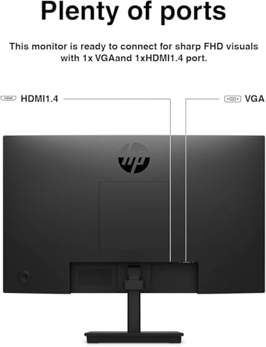Image of HP Series 3 Pro 22 inch FHD VA Monitor Anti-Glare, Flicker Free, VESA Mount | 5ms Response Time, Brightness 250 nits, Tilt, HDMI, Black Color 2 Pack & ErgoFlexy Dual Monitor Mount