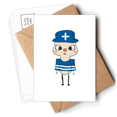 Grecia Country EU Culture Flag Uu Postales Sobres Tarjetas de notas en blanco