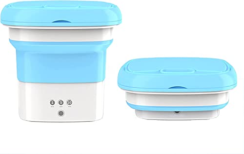Ascetic Mini Foldable Top Load Washing Machine Portable, Small Automatic Cleaning Washer with Capacity of 2 kg, Multicolour