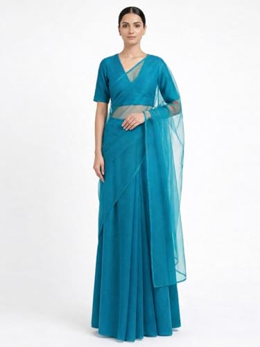 Image of Thevasa Women's Dupion Raw Silk Divine Depth Blouse