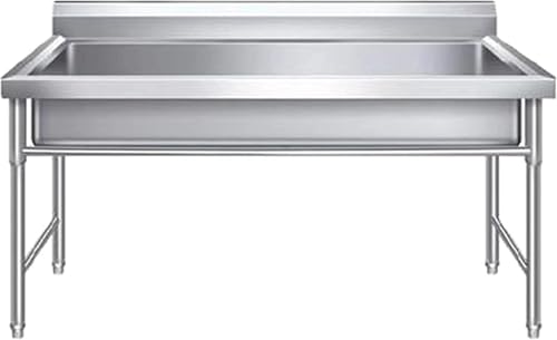 Giawkca シングルボウルシンク ステンレス キッチンシンク 台所用流し台、スタンド付きの業務用ステンレス鋼シンク ガーデン バーベキュー アウトドア 簡易流し台