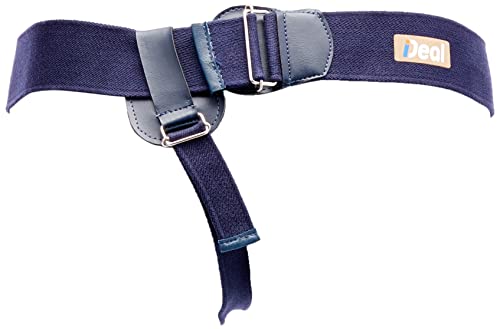 Ideal Produtos Ortopédicos, Cinta para Hérnia Inguinal Versátl,Esquerdo, Bege com Azul, Tamanho Únic