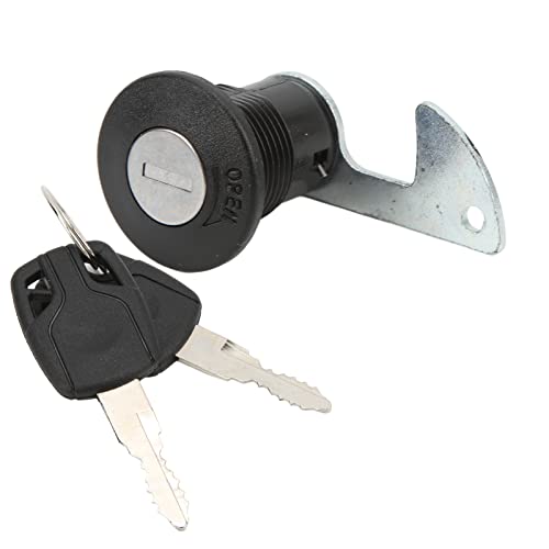 Motorcycle Rear Trunk Lock,Scooter Fitting Tail Lock Aluminum Plastic Universal for Electric Motorcycles Storage Trunk (B short hook)