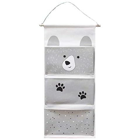 Inwagui Grey Bear Cartoon Storage Organizer Cover